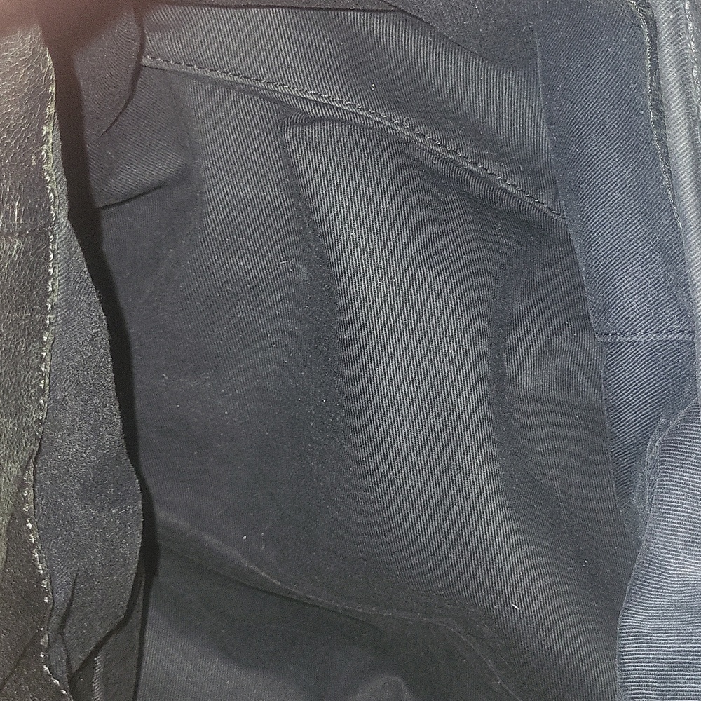 Chloe Black Leather Satchel Crossbody Bag with Gold Accents - Picture 9 of 14